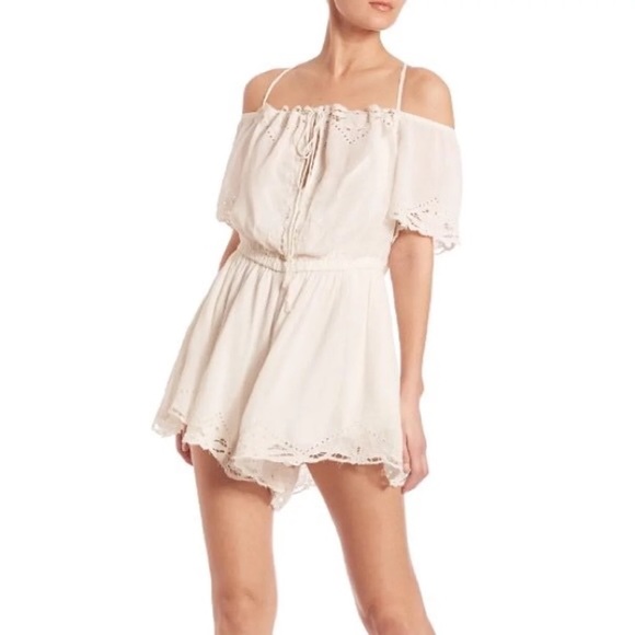 Free People Romance Off-The-Shoulder Romper - Picture 3 of 8